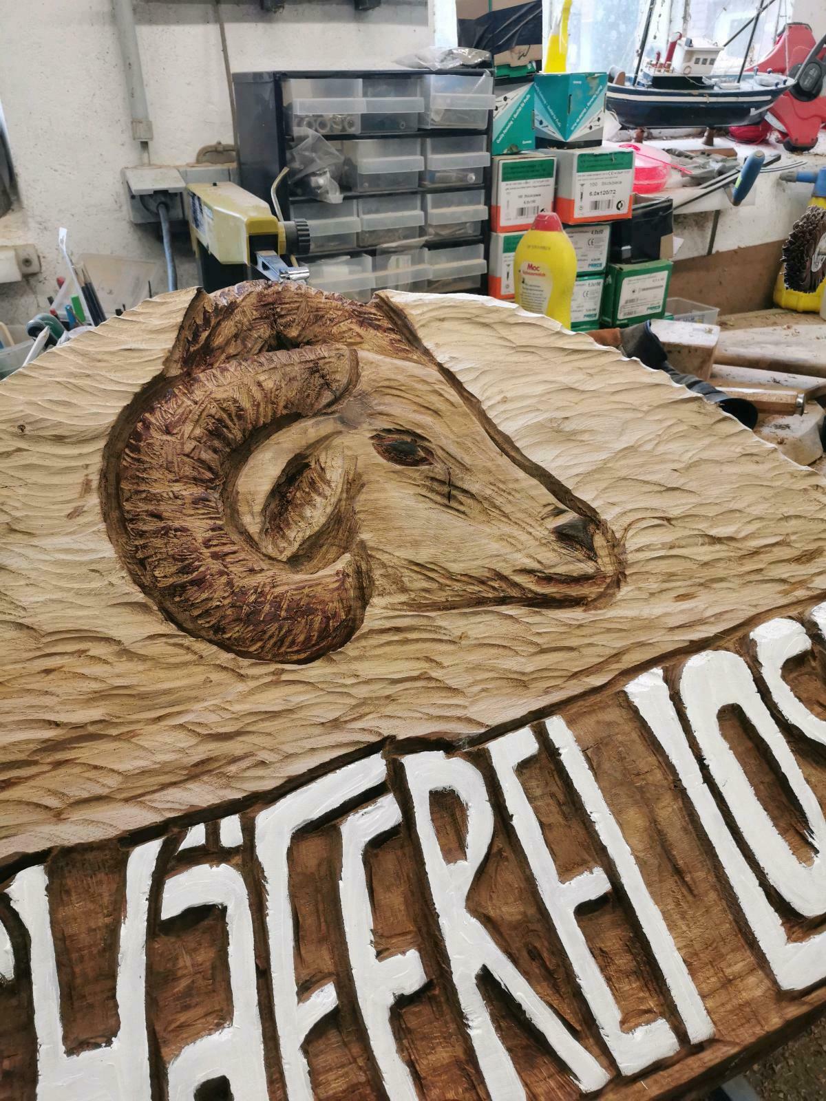 Werbeschild Holz – Bild 2