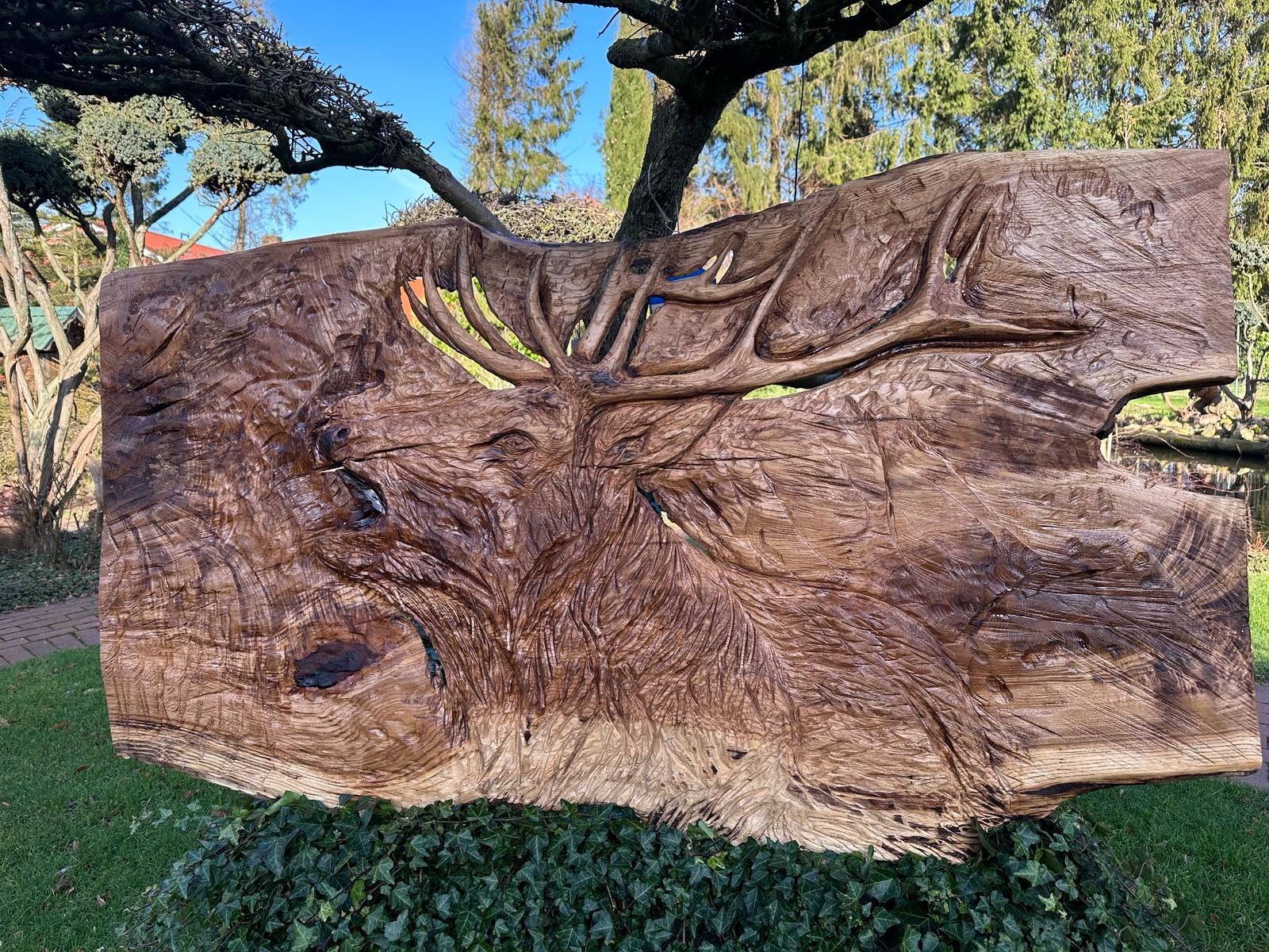 Holz Wanddeko (Hirsch)