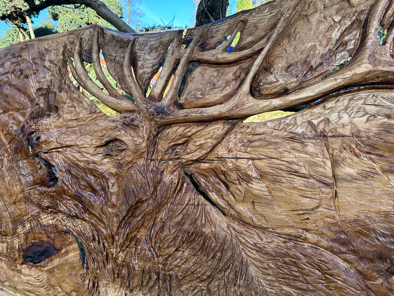 Holz Wanddeko (Hirsch) – Bild 2