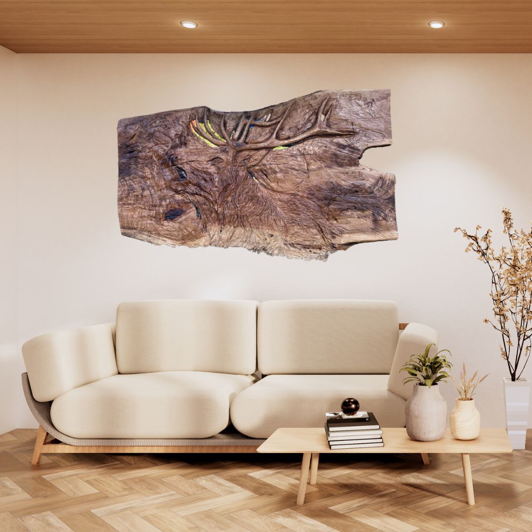 Holz Wanddeko (Hirsch) – Bild 4