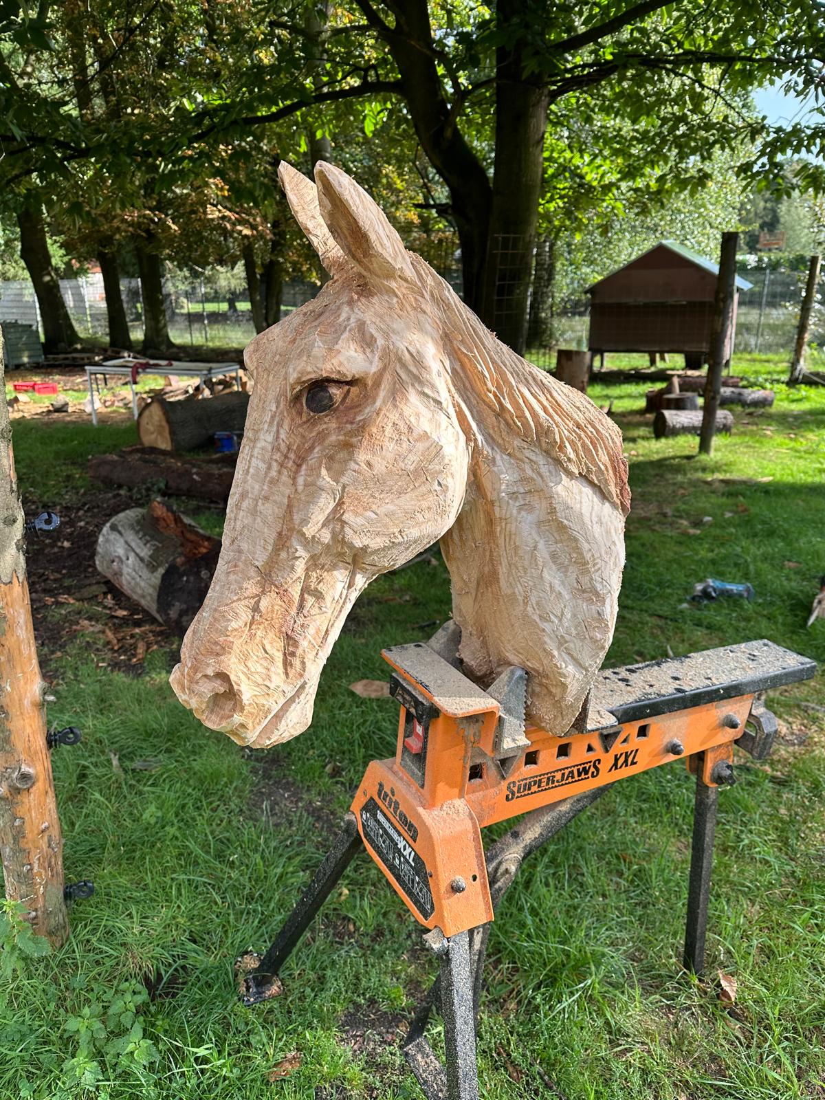 Pferdekopf Holz – Bild 2