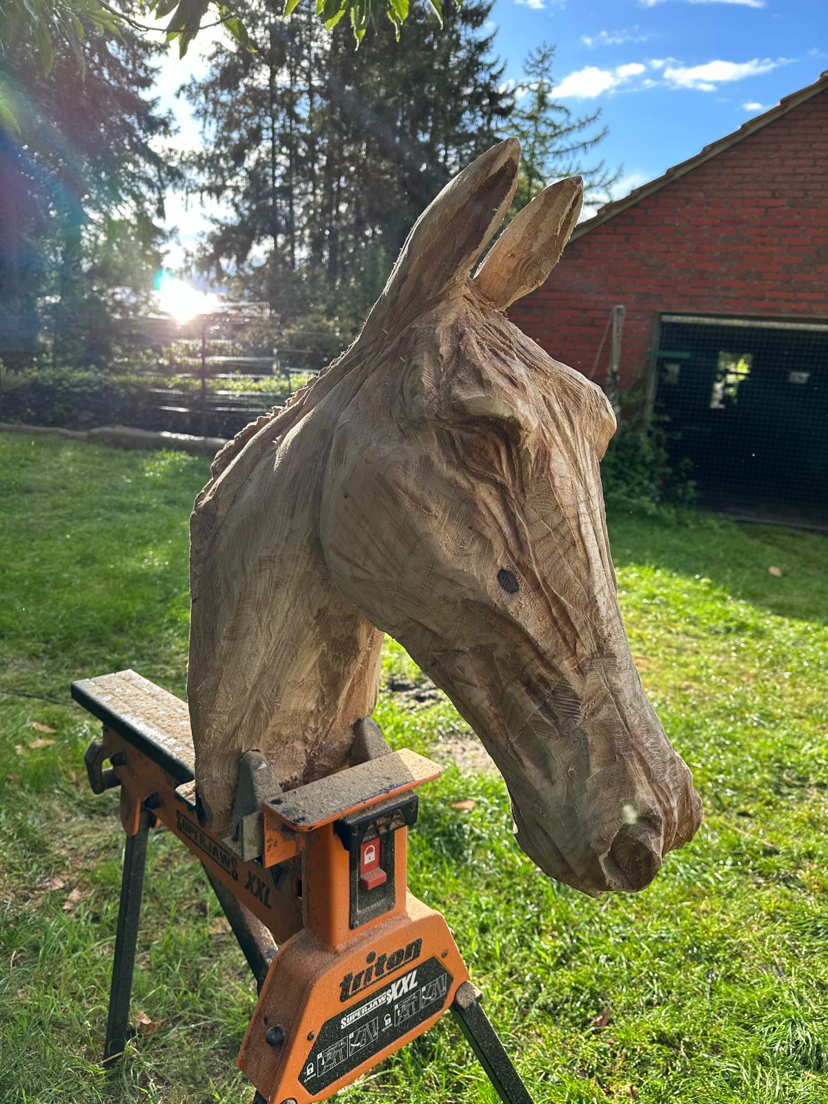 Pferdekopf Holz – Bild 3